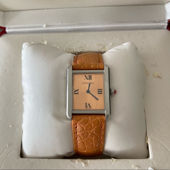 Cartier watch tank solo limited edition orange - Picture 5 of 9